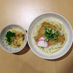 きつねうどん＆松茸御飯