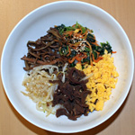 ビビンバ丼＆春巻き