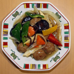 肉団子の酢豚風