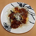茄子の肉味噌がけ