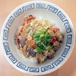 牛肉とキノコの玉子とじ丼