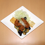 茄子の肉味噌がけ