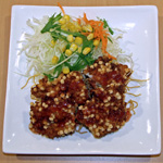 鶏あられ揚げ　梅ソース