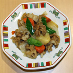 豚と野菜の黒酢あん