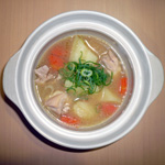 鮭と大葉の混ぜご飯とじゃが芋のごまみそ和え