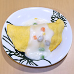 クリームソースのオムライス