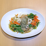 )1/2日分の野菜とゆで豚の和風あん