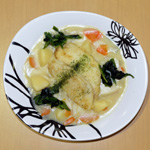 白身魚の豆乳クリーム煮