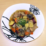 鶏とさつまいもの甘辛炒め