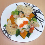 7種の野菜と温玉のサラダ