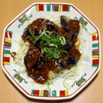 茄子の肉味噌がけ