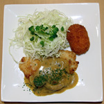 白身魚のムニエルカレーソース