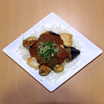 茄子の肉味噌がけ