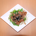 鶏肉の壬生菜あんかけ