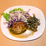 ｶﾎﾞﾁｬﾎﾟﾀｰｼﾞｭのもち豚ハンバーグ